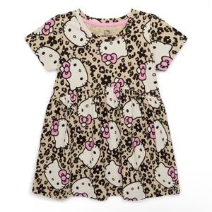 Hello Kitty 5T Leopard print and Pink Patterned Dress